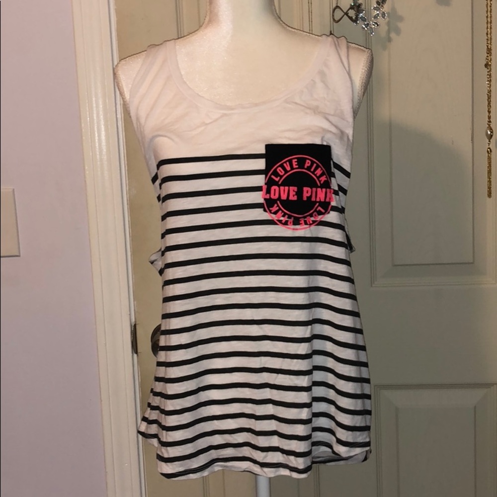 PINK striped tank top